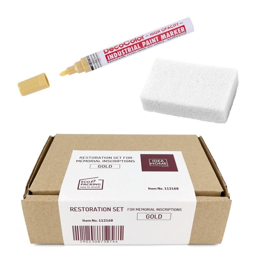 Kit de renovación para inscripciones doradas en lápidas