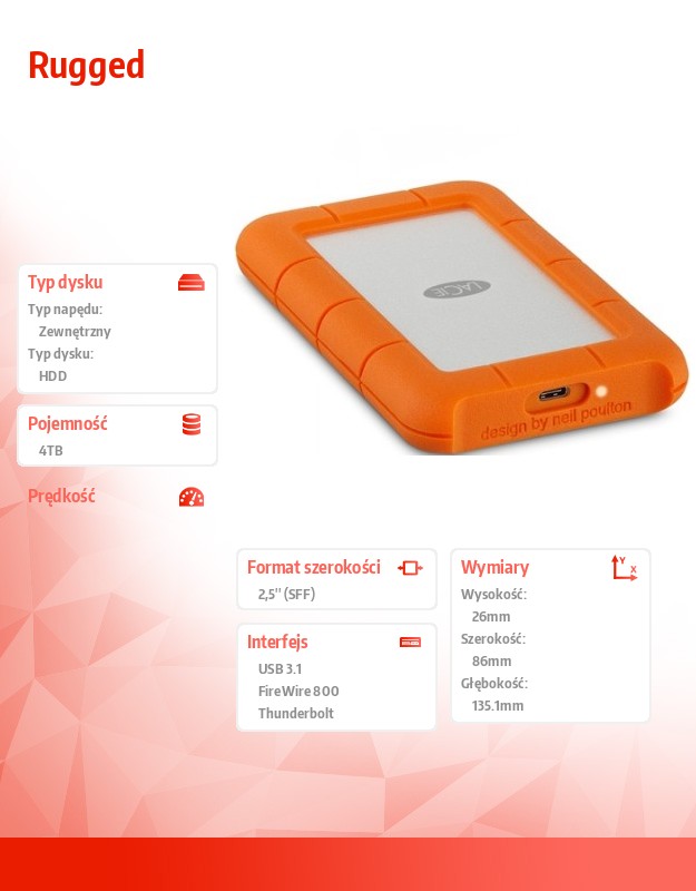 Rugged  4 TB USB 3.1 c 2,5'' STFR4000800