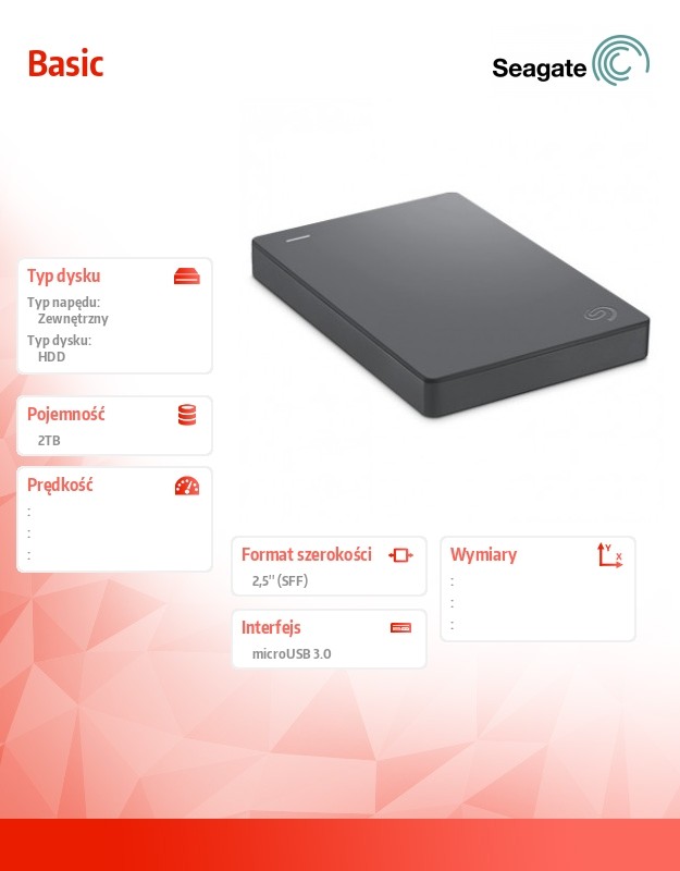 Dysk Basic 2TB 2,5 STJL2000400 Grey